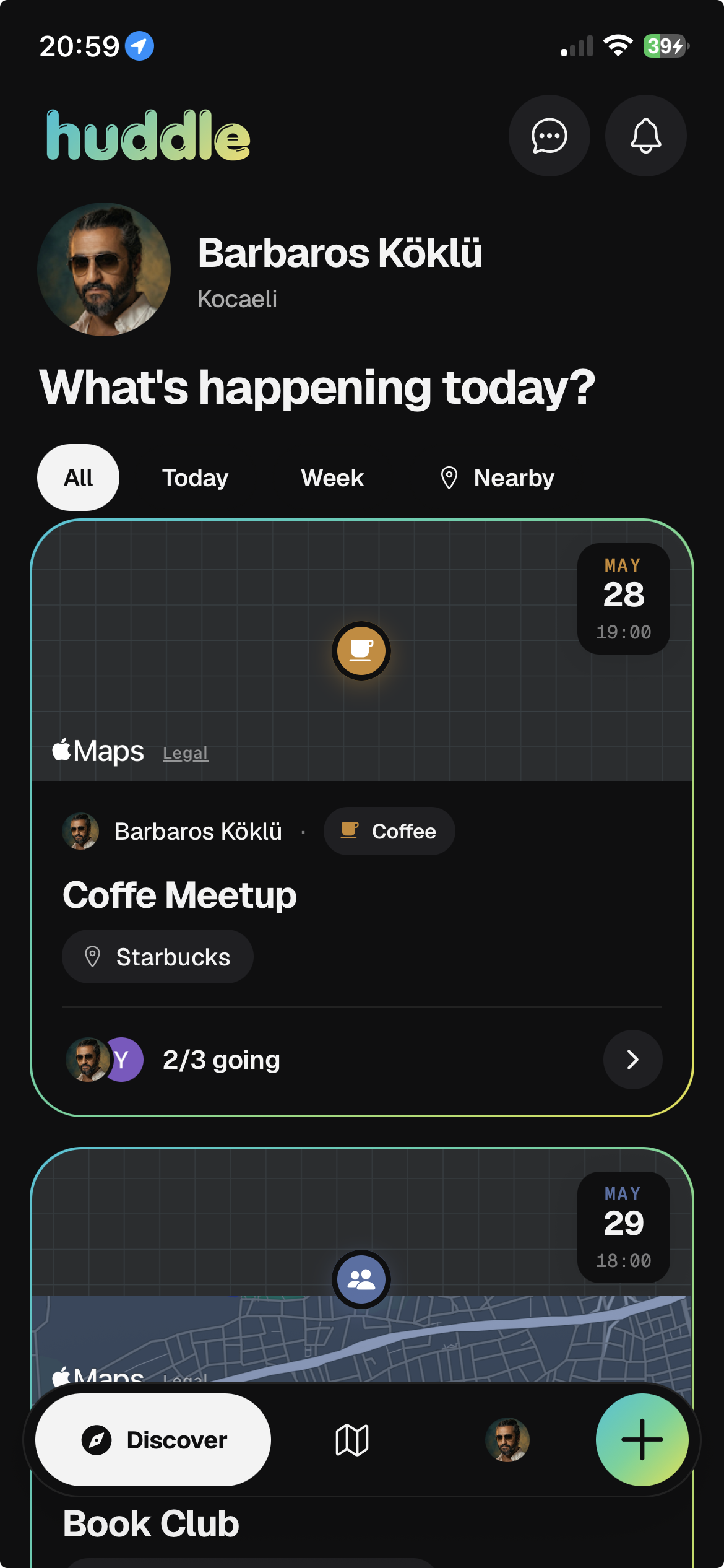 Huddle Create Event - Location Map